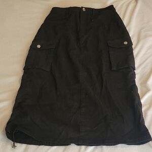 NWT CARGO SKIRT 🖤 Allegra K Black A-Line Skirt with Pockets